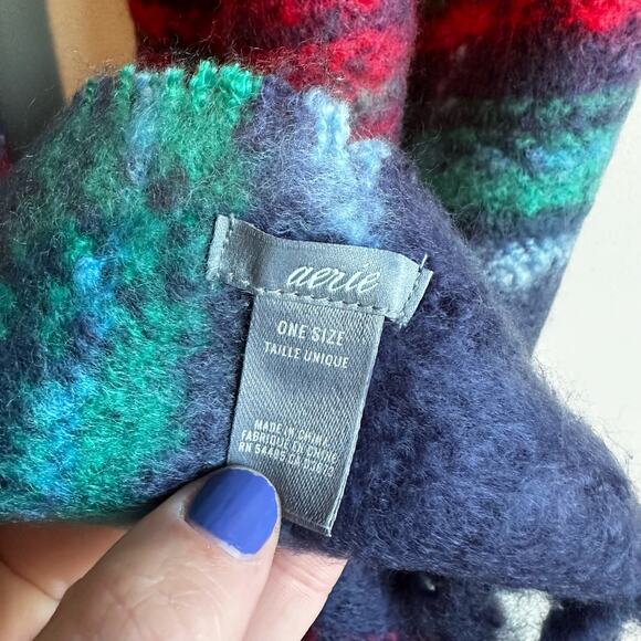 Aerie Plaid Blanket Scarf OS Large Rectangular - Picture 2 of 5